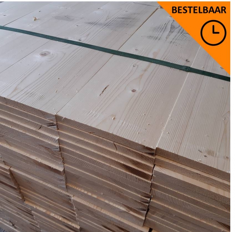 Geschaafd steigerhout - 1,8 x 19,5 x 240 cm - Extra dun