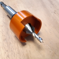 Verstelbare verzinkboor met diepteaanslag 4 mm.