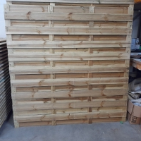 Grenen budget tuinscherm - 19+4 strips -  180 x 180 cm