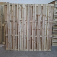 Grenen budget tuinscherm - 19+4 strips -  180 x 180 cm