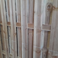 Grenen budget tuinscherm - 19+4 strips -  180 x 180 cm