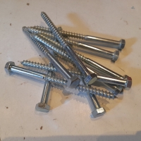 Houtdraadbout M8x120 - Per stuk