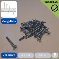Vleugelteks schroef zelfborend 4.2 x 32 - Doos 200 stuks