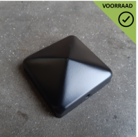 Paalkap piramide - 91x91mm - Zwart