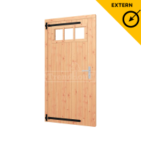 Douglas opgeklampte deur enkel met bovenraam 1015x2020mm linksdraaiend