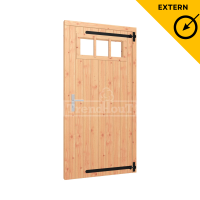 Douglas opgeklampte deur enkel met bovenraam 1015x2020mm rechtsdraaiend