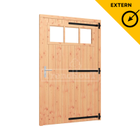 Douglas opgeklampte deur enkel XL met bovenraam 1335x2170mm rechtsdraaiend